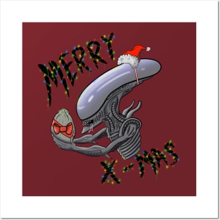 Merry Xenomorphmas Posters and Art